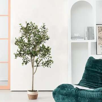 Azoco 5ft Olive Tree - Perfect Faux Indoor Decor