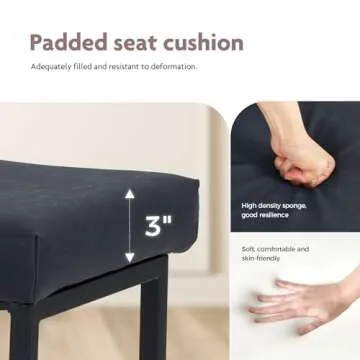 ALPHA HOME Modern Saddle Seat Bar Stools Set of 4