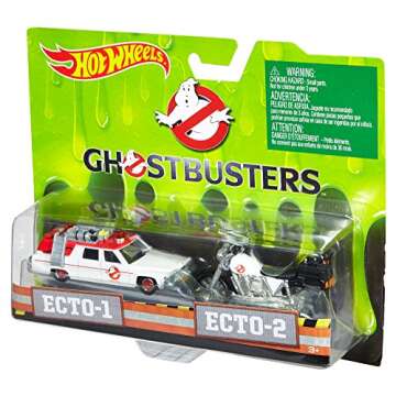 Hot Wheels Ghostbusters 1:64 Scale Diecast Figure (2 Pack) - Ecto Car & Motorcycle