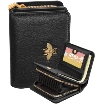 Bistup Credit Card Holder Wallet for Women Cute Leather Ladies Teen Girls Female Cardholder Wallets ...