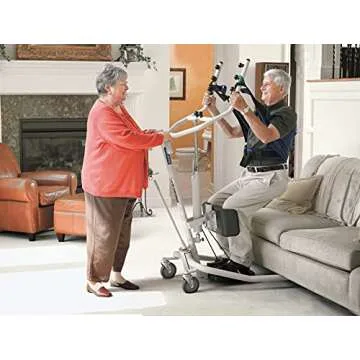 Invacare GHS350 Get-U-Up Hydraulic Sit to Stand Patient Lift, 350 lb. Weight Capacity