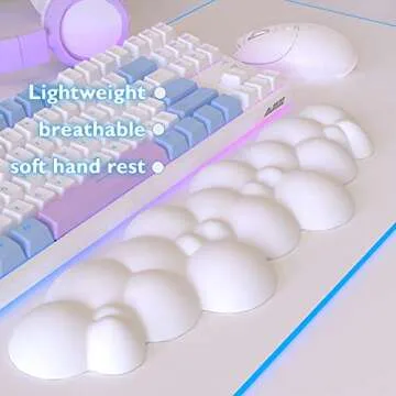 Ergonomic Cloud Mouse Pad & Wrist Rest Set for Comfort