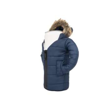Puffin - The Pahka Beverage Parka - Insulated Skinny Can Cooler, Blue, One Size