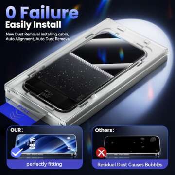 Fonowlo for iPhone 16Pro Screen Protector - 3 Pack HD Clear 9H+ Tempered Glass