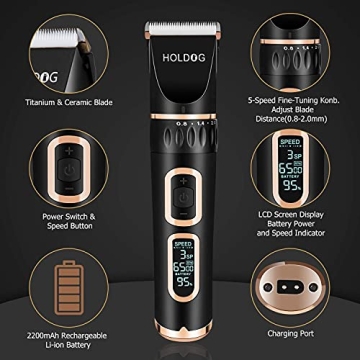 Heavy Duty Low Noise Pet Grooming Clipper 3-Speed