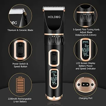 Heavy Duty Low Noise Pet Grooming Clipper 3-Speed