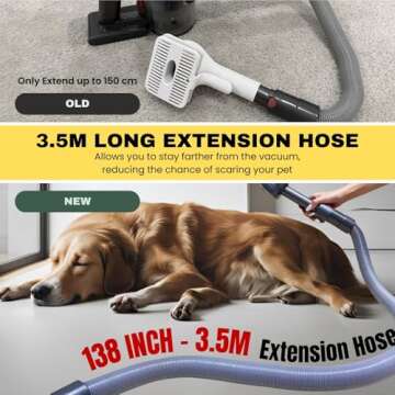 Dog Grooming Brush & Vacuum Hose for Dyson V6-V15