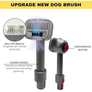 Dog Grooming Brush & Vacuum Hose for Dyson V6-V15