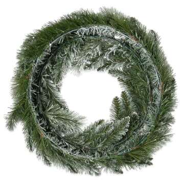 Winter Frost Flocked Un-Lit Wreath - 24" Artificial Christmas Wreath for Festive Decor