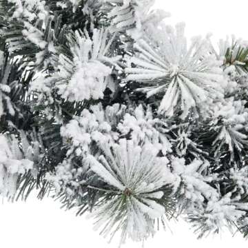 Winter Frost Flocked Un-Lit Wreath for Festive Decor