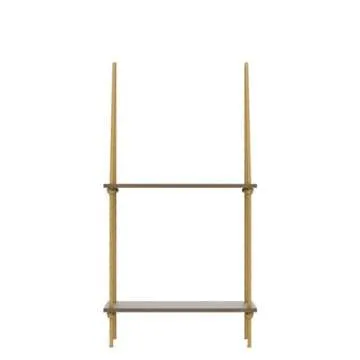 BAMFOX Hanging Wall Shelves,Swing Rope Floating Shelf,2 Tier Bamboo Hanging Storage Shelves for Living Room/Bedroom/Bathroom and Kitchen