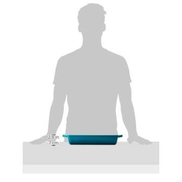 Crock Pot Artisan 13 Inch Enameled Cast Iron Lasagna Pan, Teal Ombre