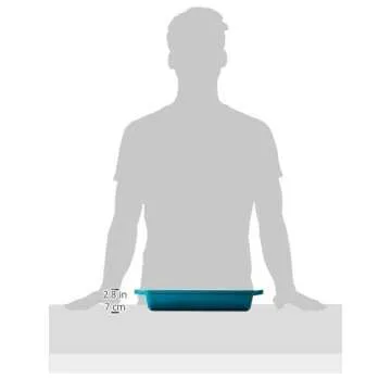 Crock Pot Artisan 13 Inch Enameled Cast Iron Lasagna Pan, Teal Ombre