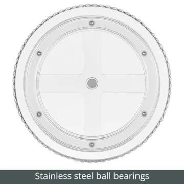 Elegant 9" Clear Fluted Lazy Susan Turntable for Home Organization