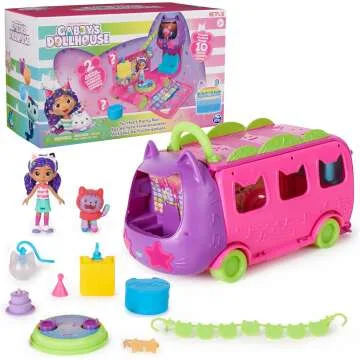 Gabby's Dollhouse Party Bus Playset with Figures