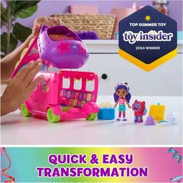 Gabby's Dollhouse Party Bus Playset with Figures