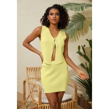 MISSACTIVER Women's Summer Sexy Two Piece Sweater Set