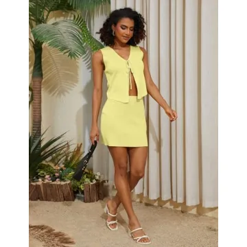 MISSACTIVER Women's Summer Sexy Two Piece Sweater Set