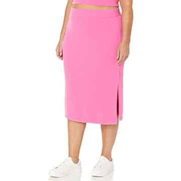 The Drop Women's Omari Cozy Sweater Skirt, Rose Pink, XL