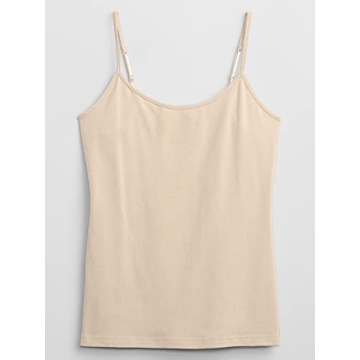 GAP Women's Fitted Cami Top, Warm Beige - Stylish Versatility