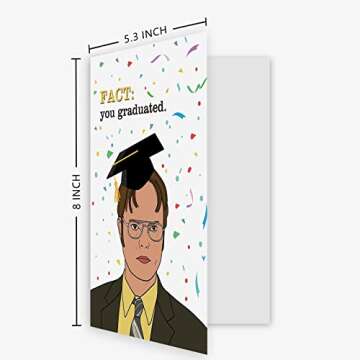 The Office Fact You Are Graduated Card, Funny Graduation Card Gift for Him Her, Dwight Office Greeting Card