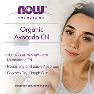 NOW Foods Organic Avocado Oil 100% Pure 4-Ounce Moisturizer