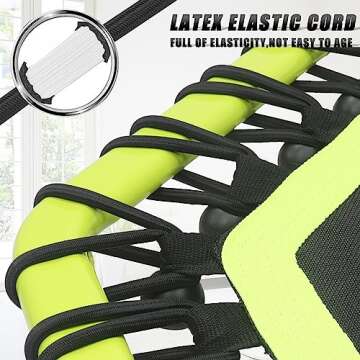 Newan 48" Fitness Trampoline with Adjustable Handle Bar, Silent Trampoline Bungee Rebounder Jumping ...