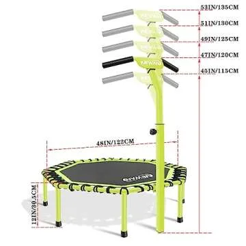 Newan 48" Fitness Trampoline for Safe Home Workouts
