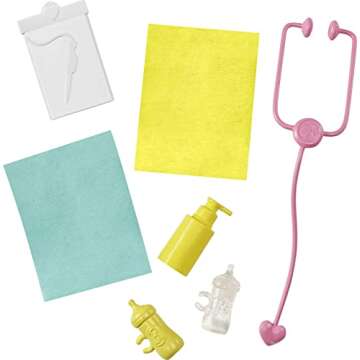 Barbie Careers Playset, Baby Doctor Set with Brunette Fashion Doll, 2 Baby Dolls, Furniture & Accessories