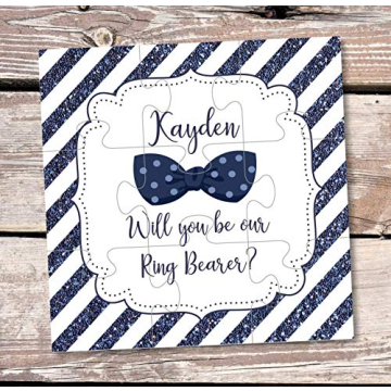 Ring bearer puzzle Will you be our ring bearer gift Ring bearer invitation