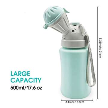 Travel Potty, Portable Elephant Leakproof Urinal Emergency Toilet Pee Bottle Cup Jar for Toddlers Ki...