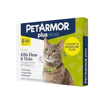 PetArmor Plus Flea and Tick Prevention for Cats - 6 Dose Waterproof Treatment