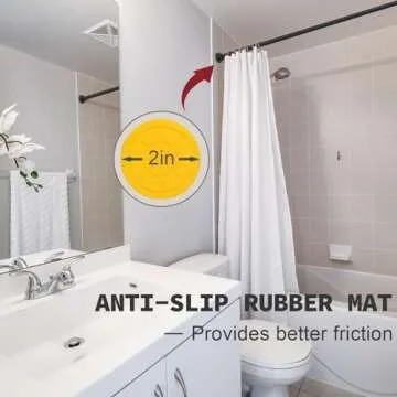 Thestoa Adjustable Shower Curtain Rod 43-78 inch Non-Slip