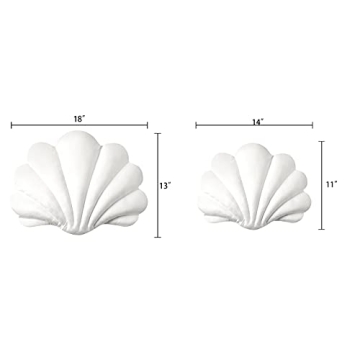 Ashler 3D Shell Shaped Throw Pillow for Beach Decor