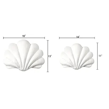 Ashler 3D Shell Shaped Throw Pillow for Beach Decor