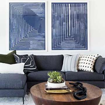 SierTing Wood Chain Link Decor, Black Wooden Bead Garland with Tassels, Table Decor