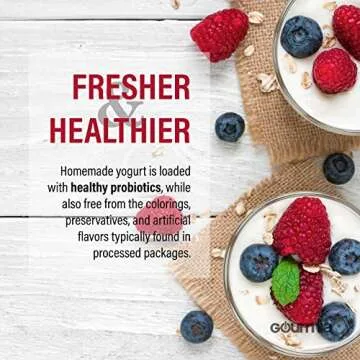 Gourmia Digital Yogurt Maker with 7 Glass Jars - Easy & Healthy Homemade Yogurt