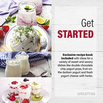 Gourmia Digital Yogurt Maker with 7 Glass Jars - Easy & Healthy Homemade Yogurt