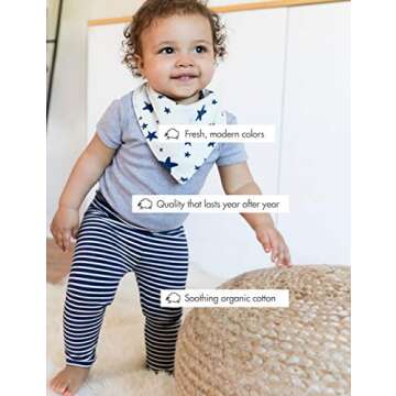 Moon and Back by Hanna Andersson Baby Boys' and Girls' 2-Pack One-Piece Organic Cotton Short Sleeve Romper