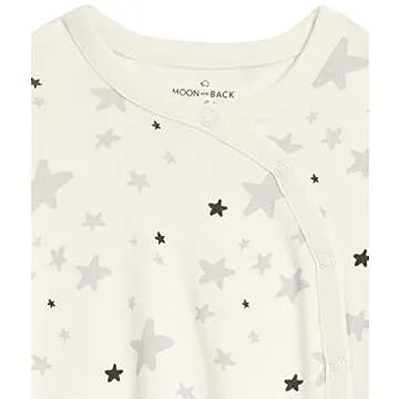 Moon and Back by Hanna Andersson Baby Boys' and Girls' 2-Pack One-Piece Organic Cotton Short Sleeve Romper