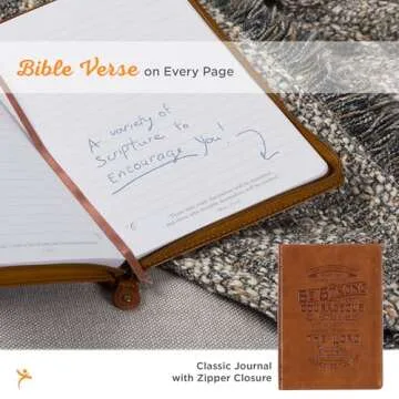 Classic Faux Leather Inspirational Journal Joshua 1:9
