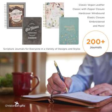 Classic Faux Leather Inspirational Journal Joshua 1:9