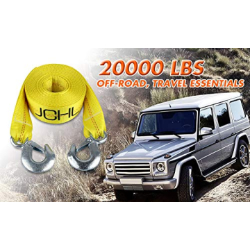 JCHL 20,000 lbs Tow Strap for Vehicles Heavy Duty Recovery Rope