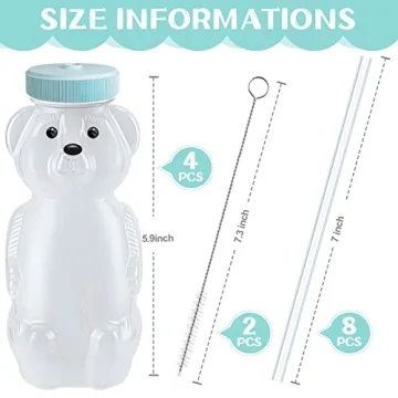 Cute Baby Bear Straw Cup Set for Toddlers
