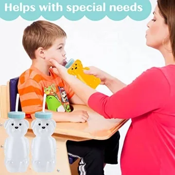 Cute Baby Bear Straw Cup Set for Toddlers