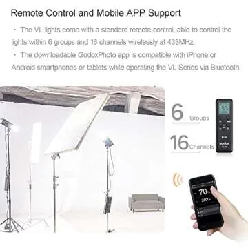 Godox VL150 LED Video Light, 150W 5600K Bowens Mount Continuous Video Light,CRI 96 TLCI 95, 61000Lux@1m, 0-100% Dimming, Bluetooth and Wireless Radio Remote, with V-Mount Plate Controller Box