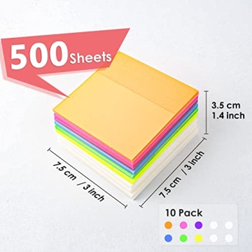 Transparent Sticky Notes 500 Pcs MIUTME Waterproof Memo Pads