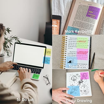 Transparent Sticky Notes 500 Pcs MIUTME Waterproof Memo Pads