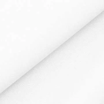 Hiasan Round Tablecloth 50 Inch - Waterproof Stain Resistant Spillproof Polyester Fabric Table Cloth for Dining Room Kitchen Party, White