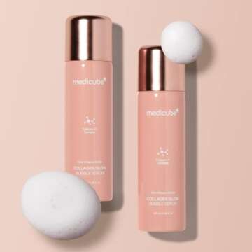 Medicube Collagen Glow Bubble Serum - Fast-absorbing bubble-type serum that gives you 24h Glow & Lifted Look - Korean skincare (3.38fl.oz.)